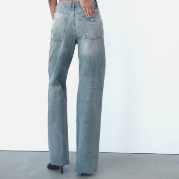 ZARA NWT HIGH WAISTED WIDE LEG JEANS - Picture 4 of 7